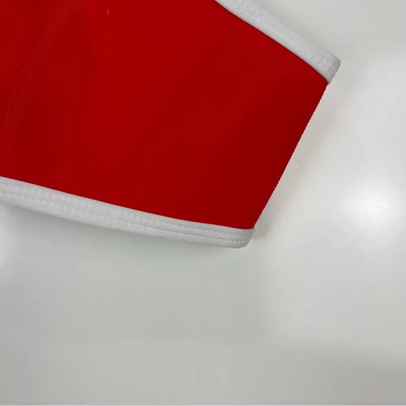 Hoaka Swimwear Waikiki Red Neoprene Bikini Top Women's Size Large - Picture 8 of 9